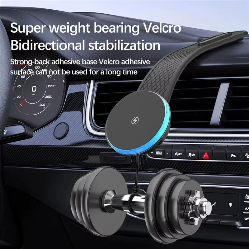 Magnetic Car Wireless Charger Stand Car Phone Holder Mount Dashboard 15W Fast Car Charging for Iphone 15 14 13 12 Pro Max Mini