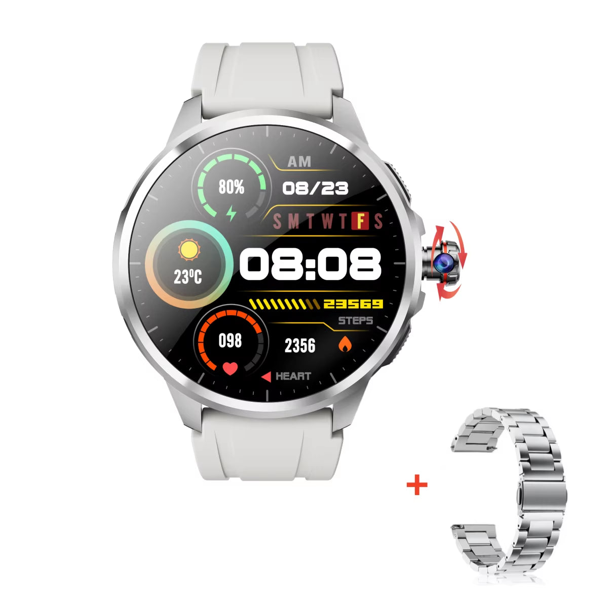 32GB+256GB Smartwatch 4G/5G LTE 900W Rotary HD Camera GPS WIFI Hisportpro App Bluetooth Smart Watch for IOS Android