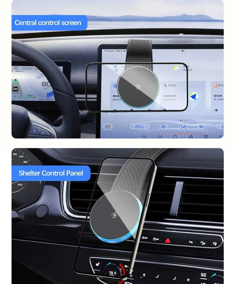 Magnetic Car Wireless Charger Stand Car Phone Holder Mount Dashboard 15W Fast Car Charging for Iphone 15 14 13 12 Pro Max Mini
