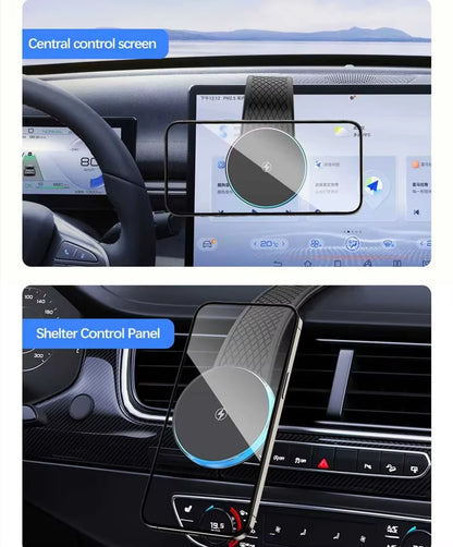 Magnetic Car Wireless Charger Stand Car Phone Holder Mount Dashboard 15W Fast Car Charging for Iphone 15 14 13 12 Pro Max Mini