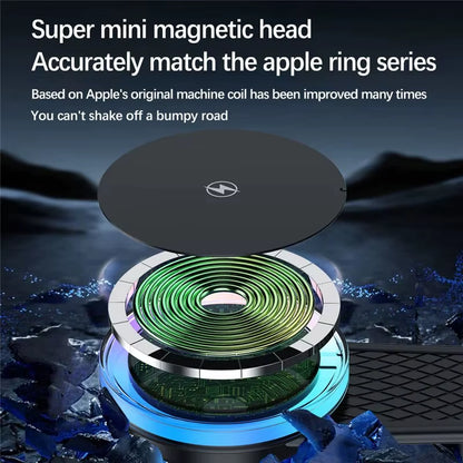 Magnetic Car Wireless Charger Stand Car Phone Holder Mount Dashboard 15W Fast Car Charging for Iphone 15 14 13 12 Pro Max Mini